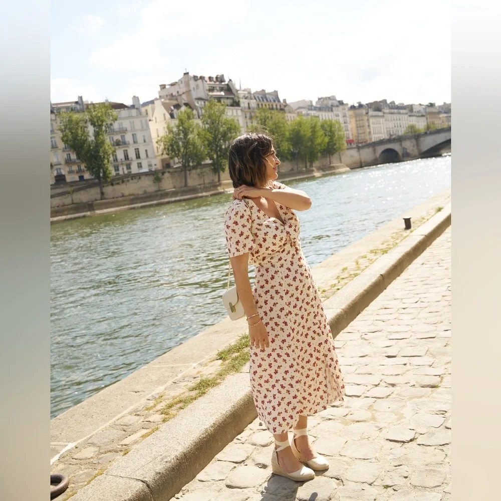 Sézane Ophelia Dress Viscose in Mindy Print FR 38 / US 6